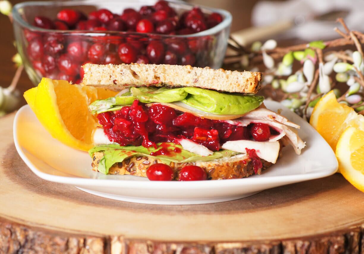 Holiday sandwich made of sloppy but yummy leftovers